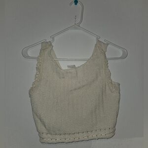 Zara Cream Knit Crop Top